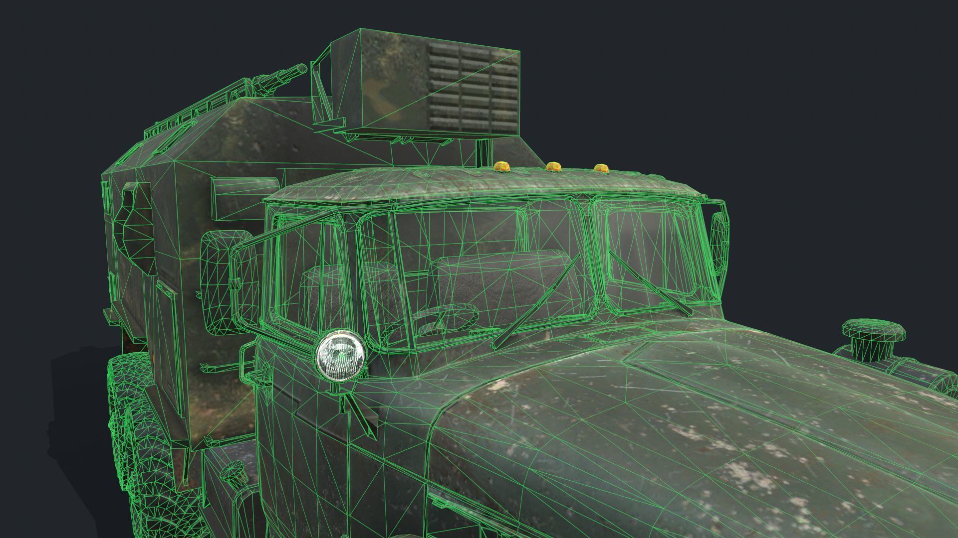 URAL 4320 Low-poly 3D model_6