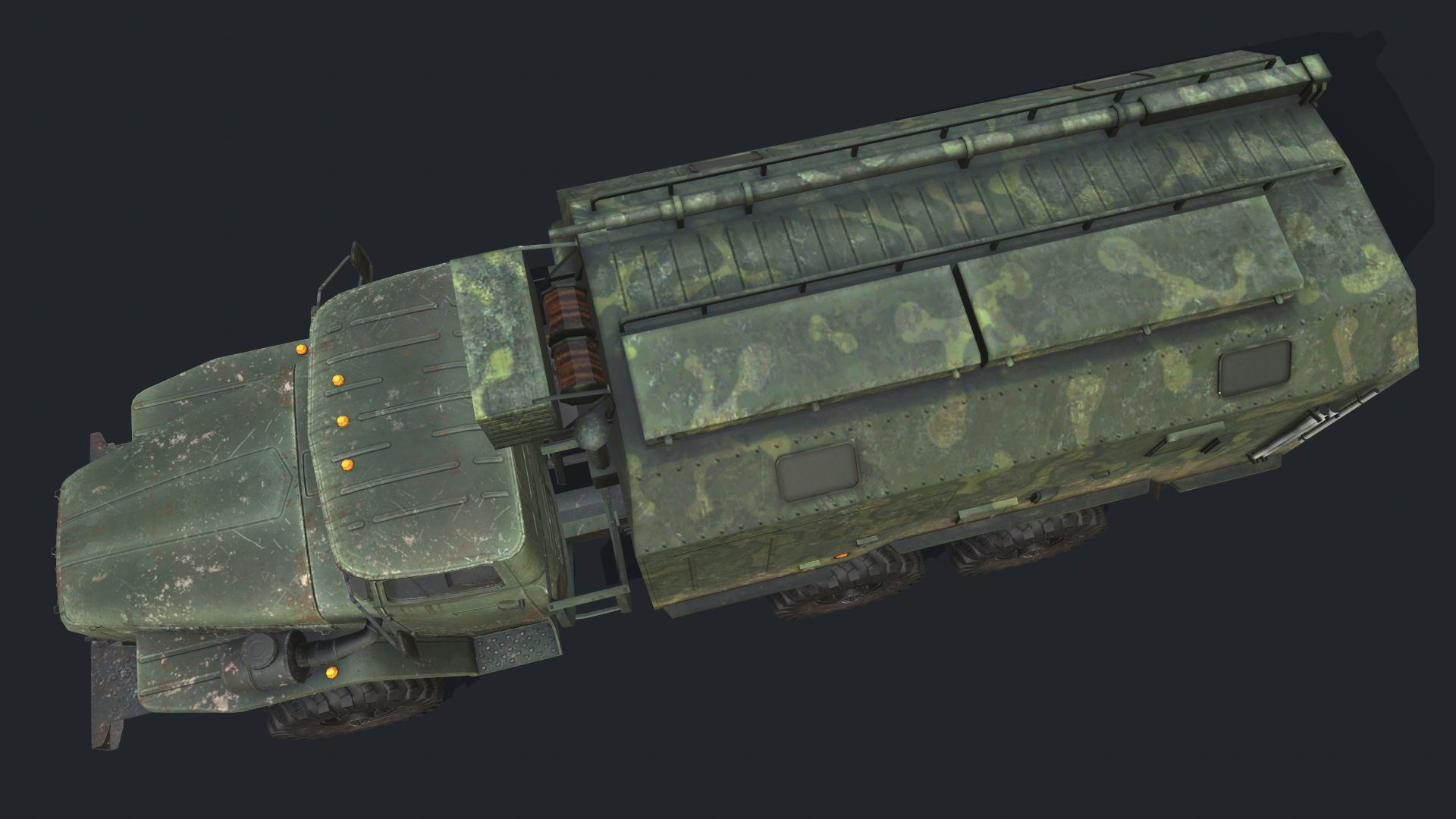 URAL 4320 Low-poly 3D model_7