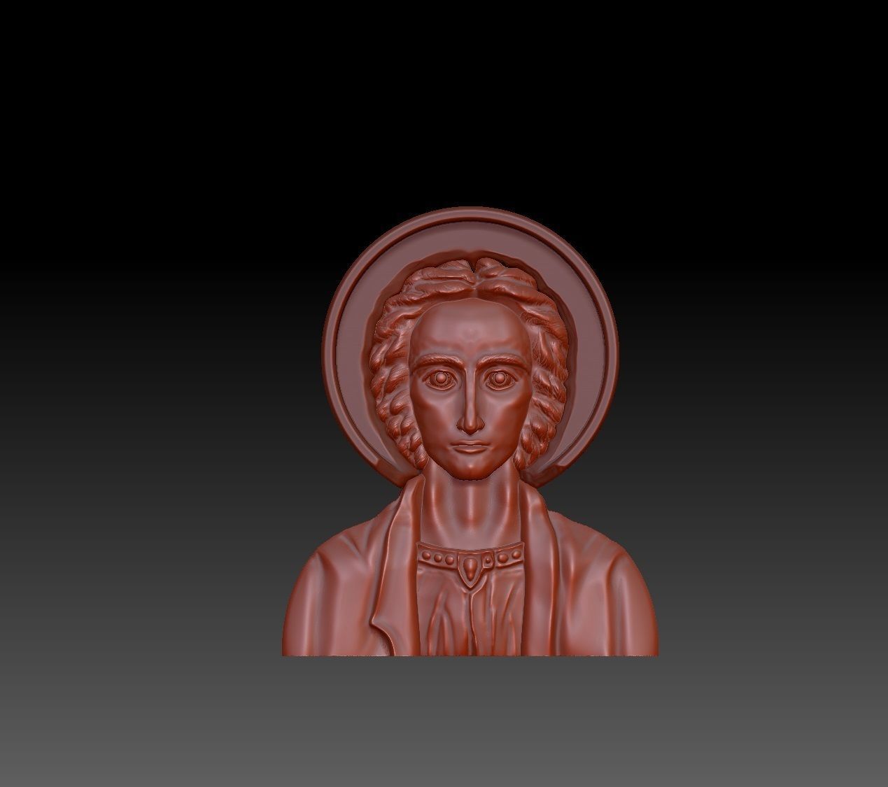 Jewelry cross with icons 3D print model_5