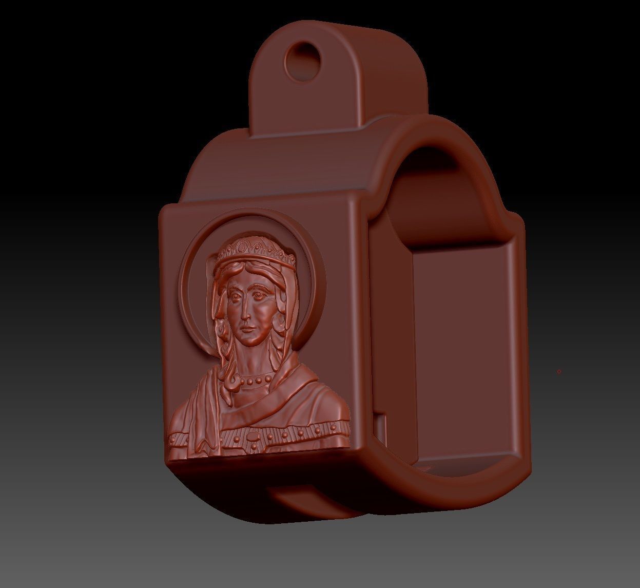 Jewelry cross with icons 3D print model_11
