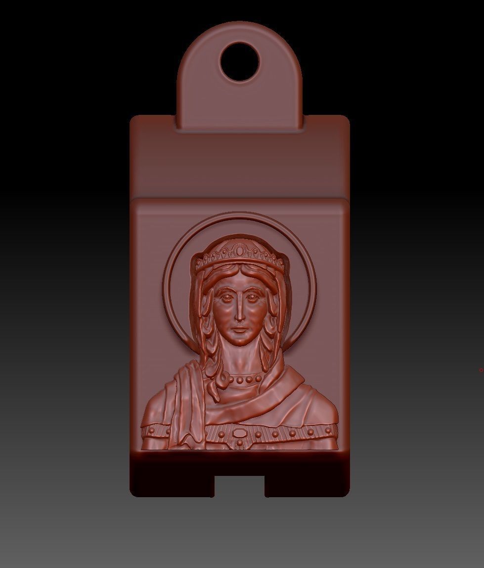 Jewelry cross with icons 3D print model_10