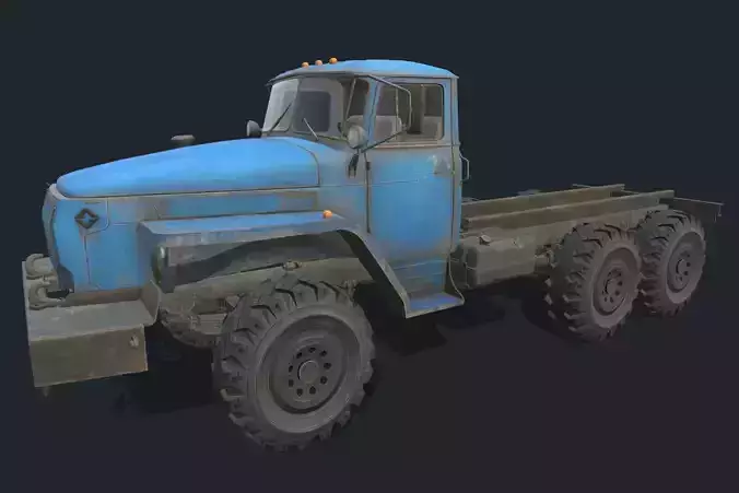 Ural 4320 Low-poly 3D model