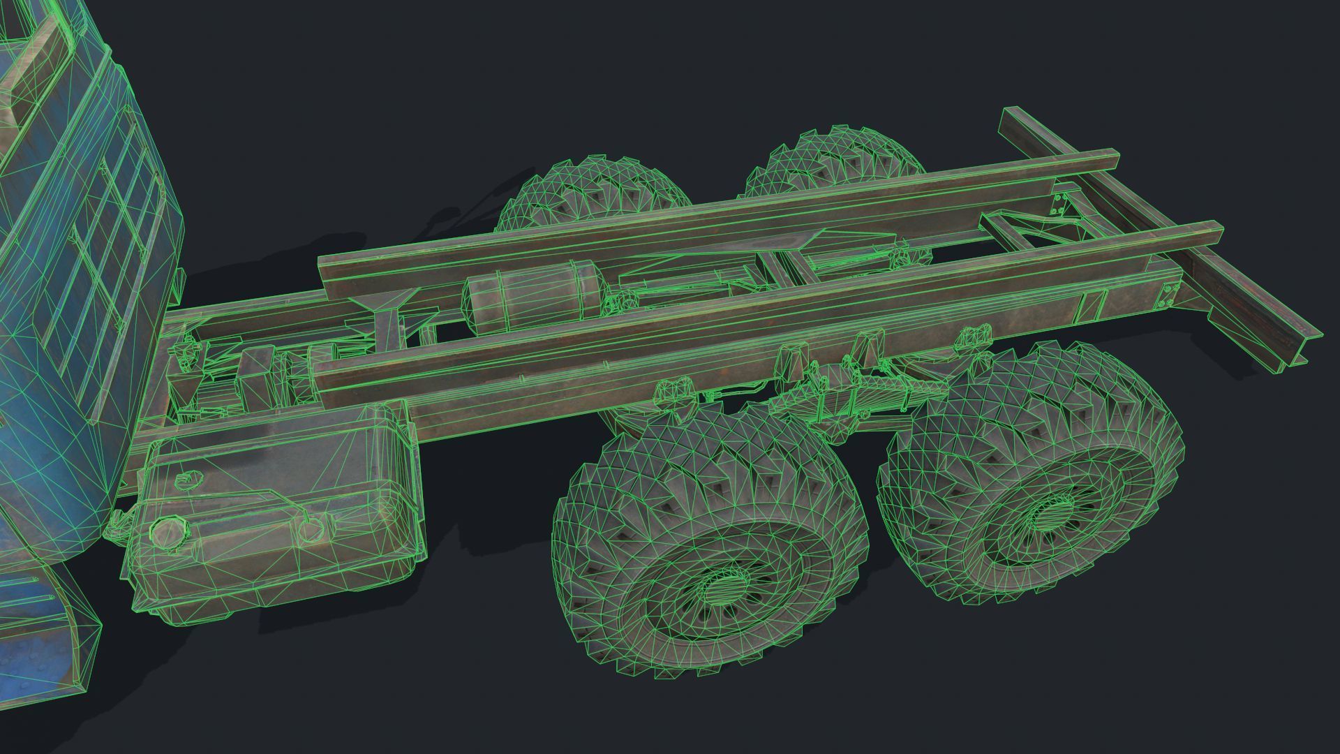 Ural 4320 Low-poly 3D model_10