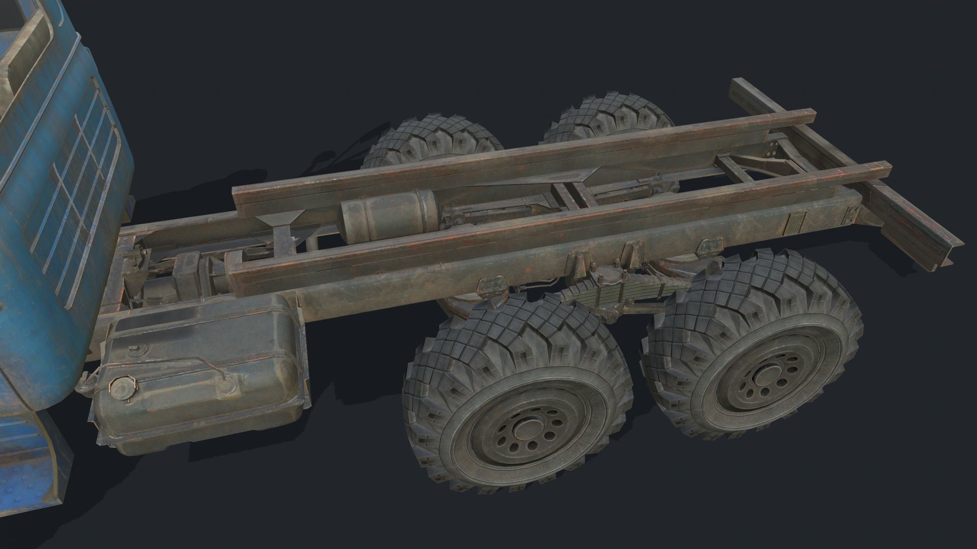 Ural 4320 Low-poly 3D model_9