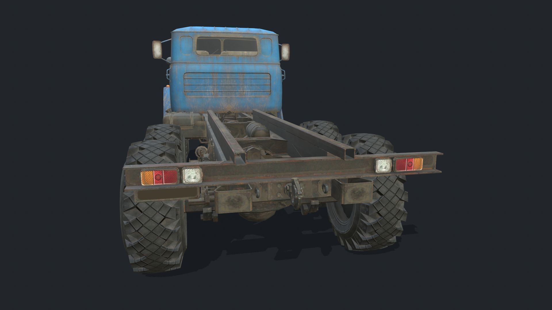 Ural 4320 Low-poly 3D model_11