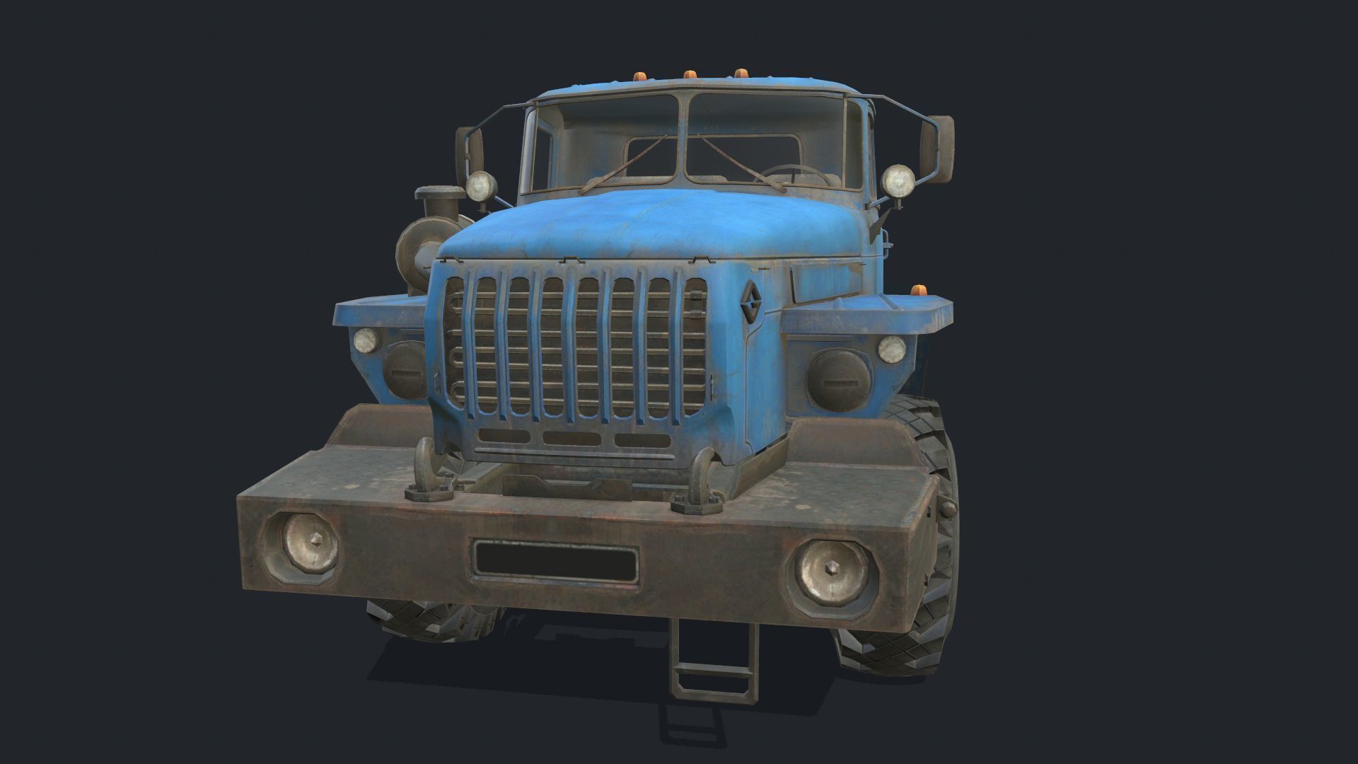 Ural 4320 Low-poly 3D model_3