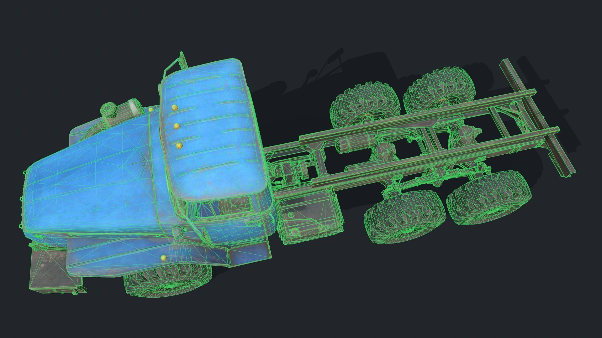 Ural 4320 Low-poly 3D model_8