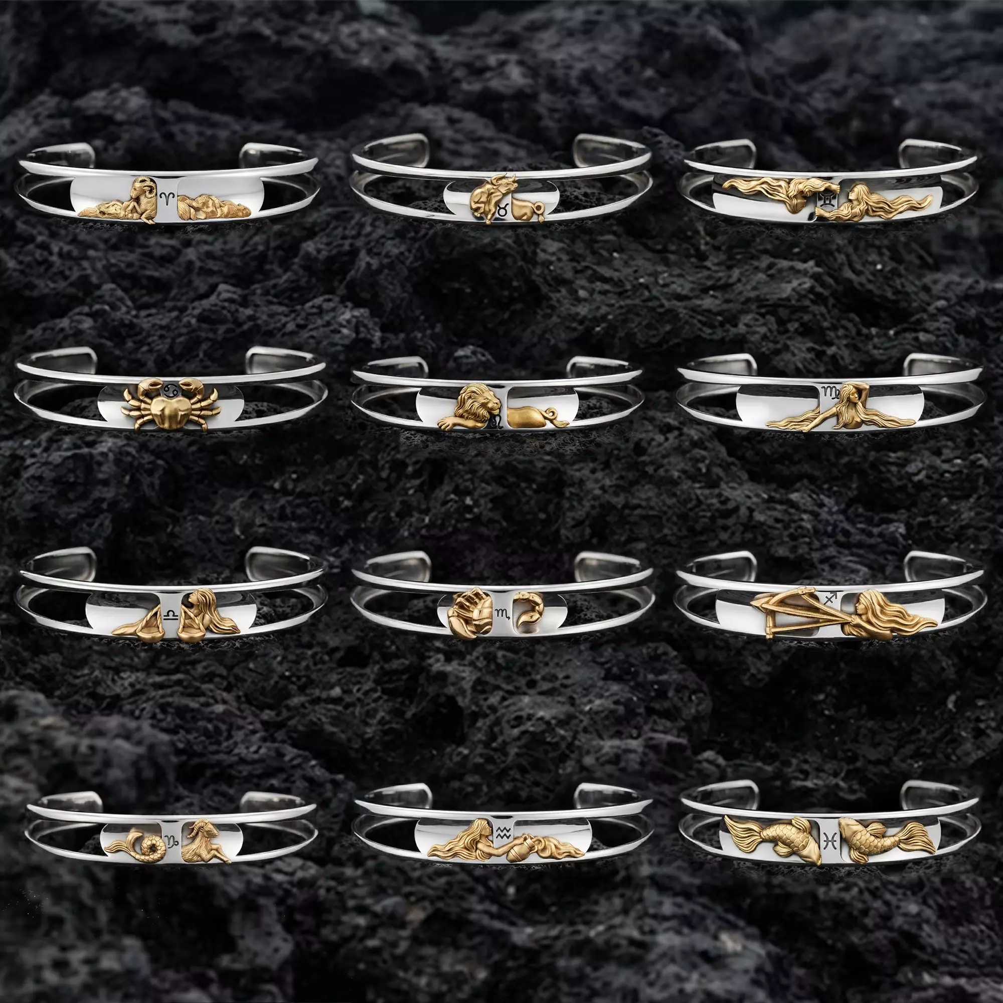 Zodiac Horoscope Bracelets Set Pack 3D print model
