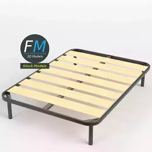 Full size bed frame with large slats