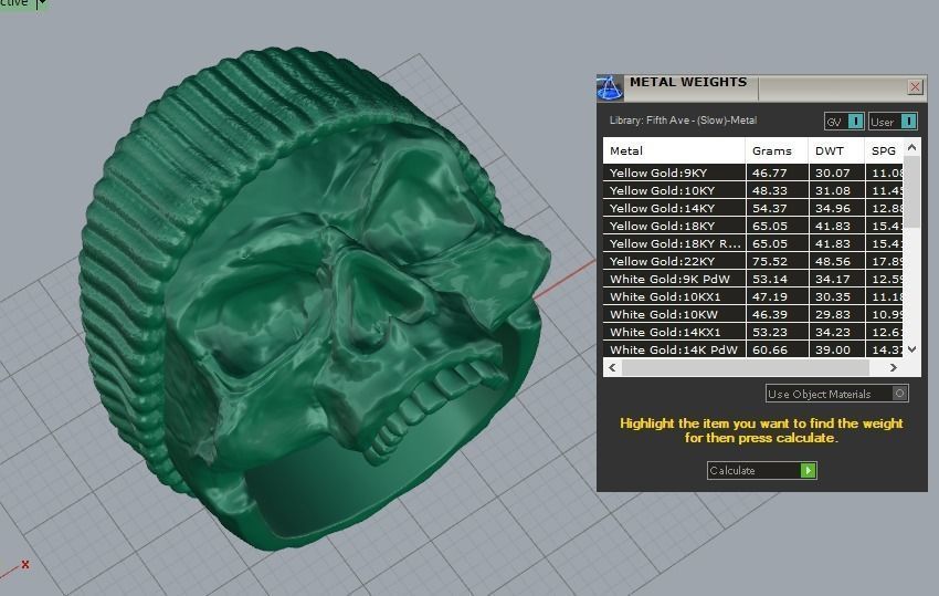 Ring Skull 3D print model 3D print model_1