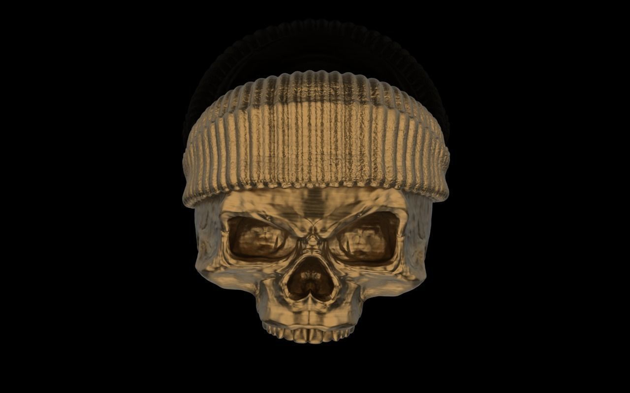 Ring Skull 3D print model 3D print model_3