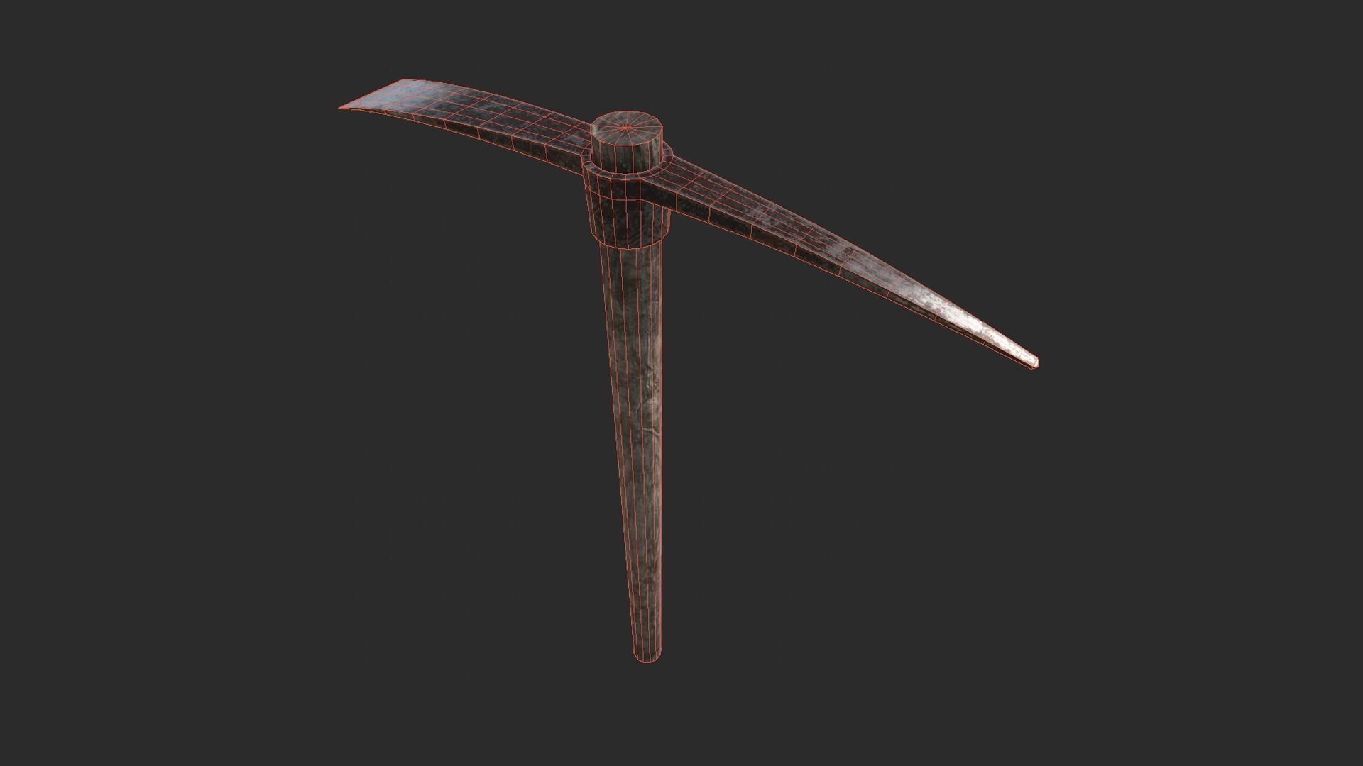 Pickaxe Low-poly 3D model_5