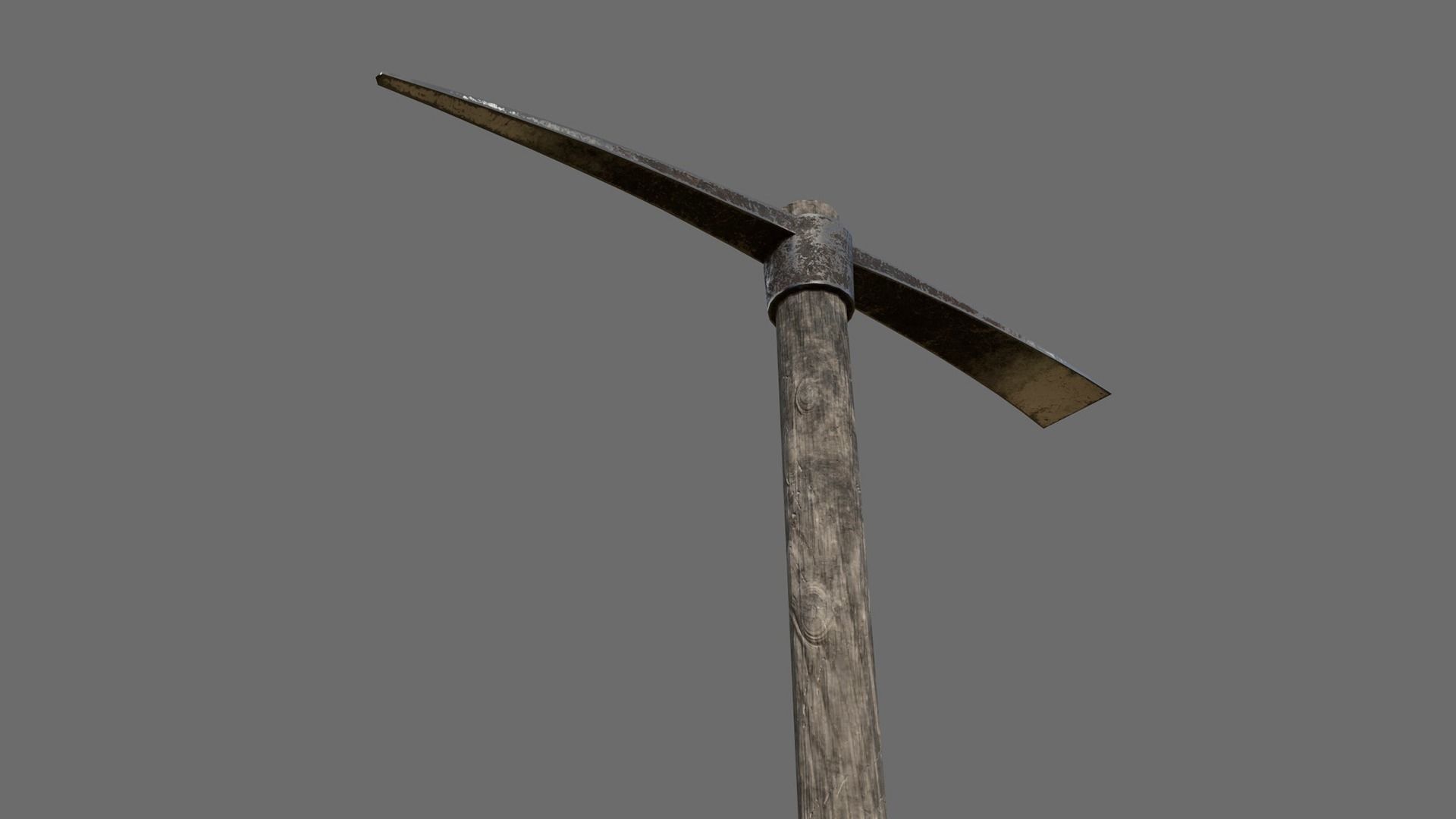 Pickaxe Low-poly 3D model_4