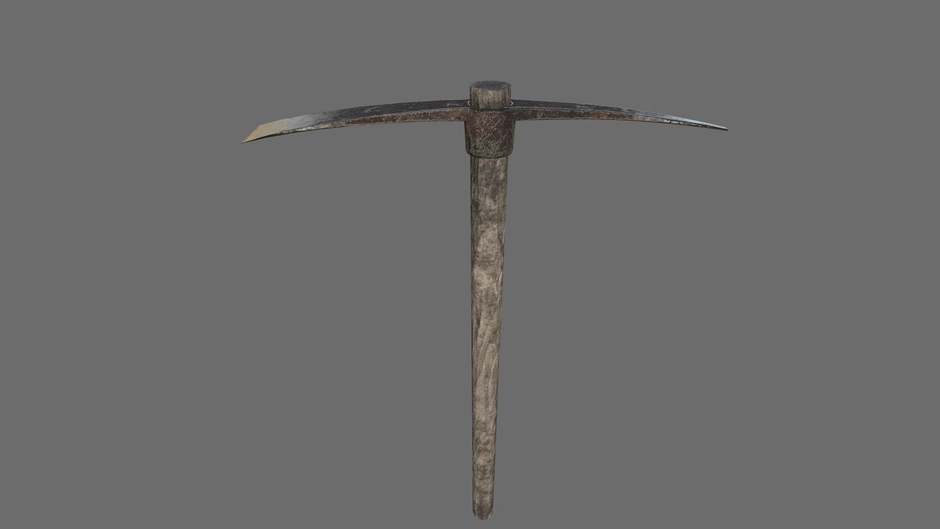 Pickaxe Low-poly 3D model_2