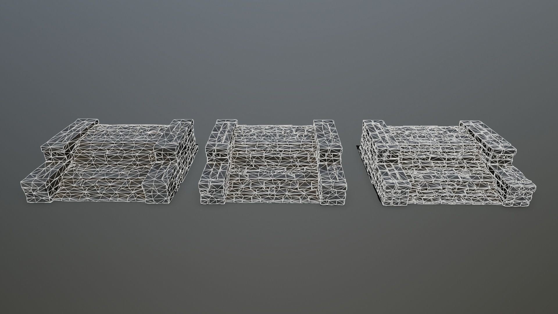 Ruin Stairs Low-poly 3D model_10