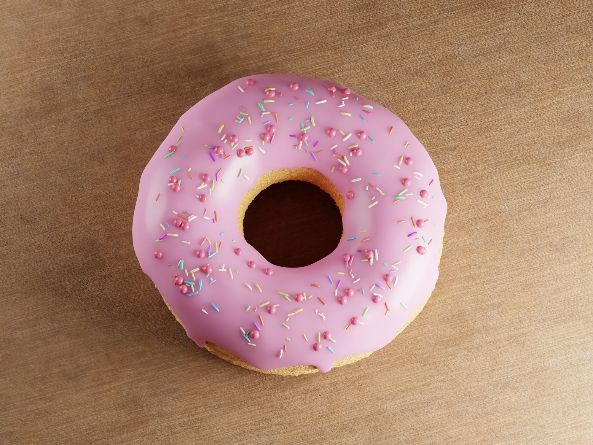 Donut realistic 3D model_1