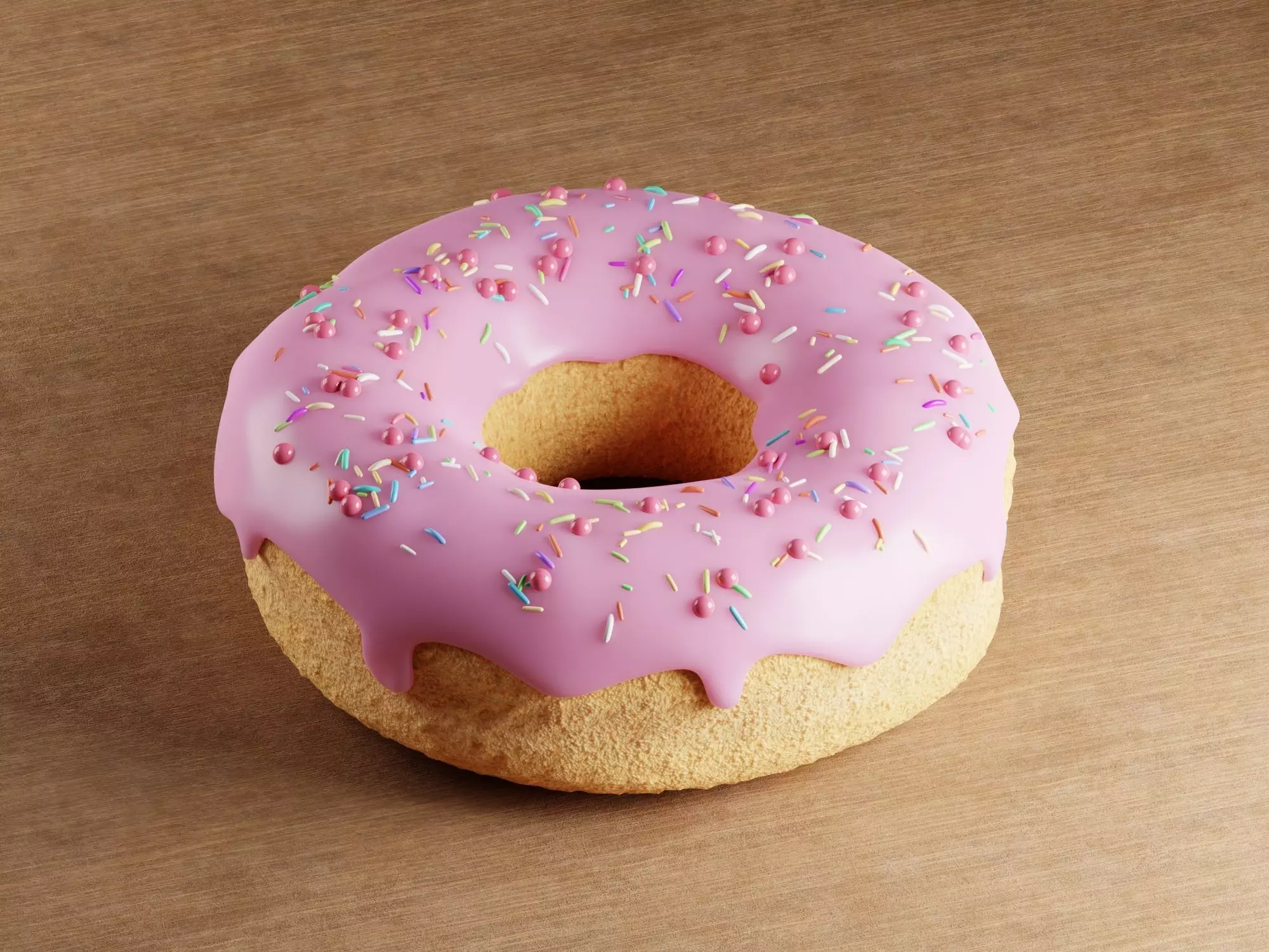 Donut realistic 3D model_0