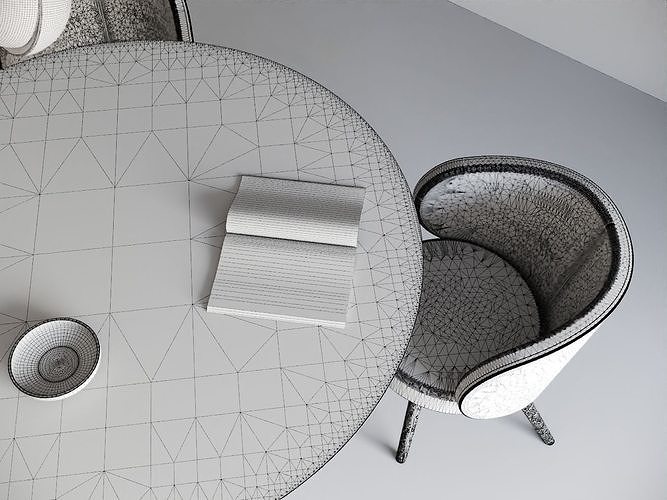 Dining Room Table 3D model 7