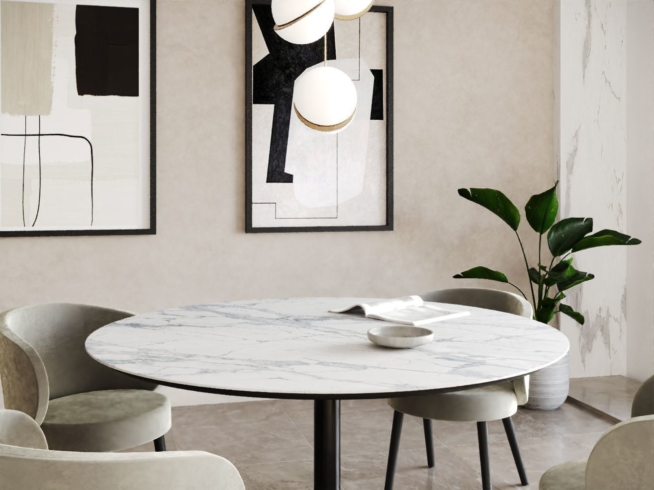 Dining Room Table 3D model_2