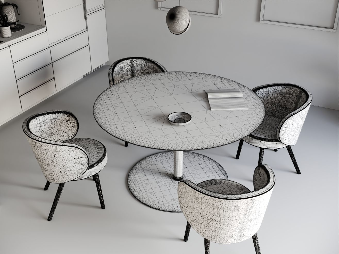 Dining Room Table 3D model_9