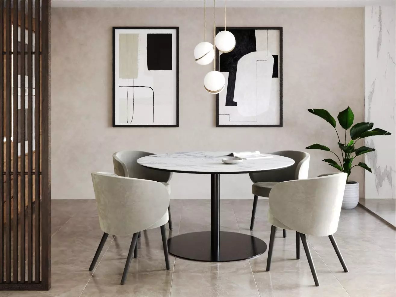 Dining Room Table 3D model_0