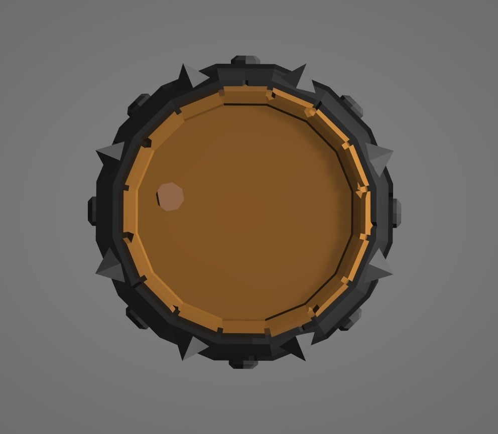 Barrel in Blender Free low-poly 3D model_8