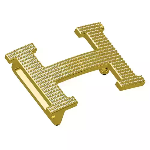 H Full Diamond Belt Buckle
