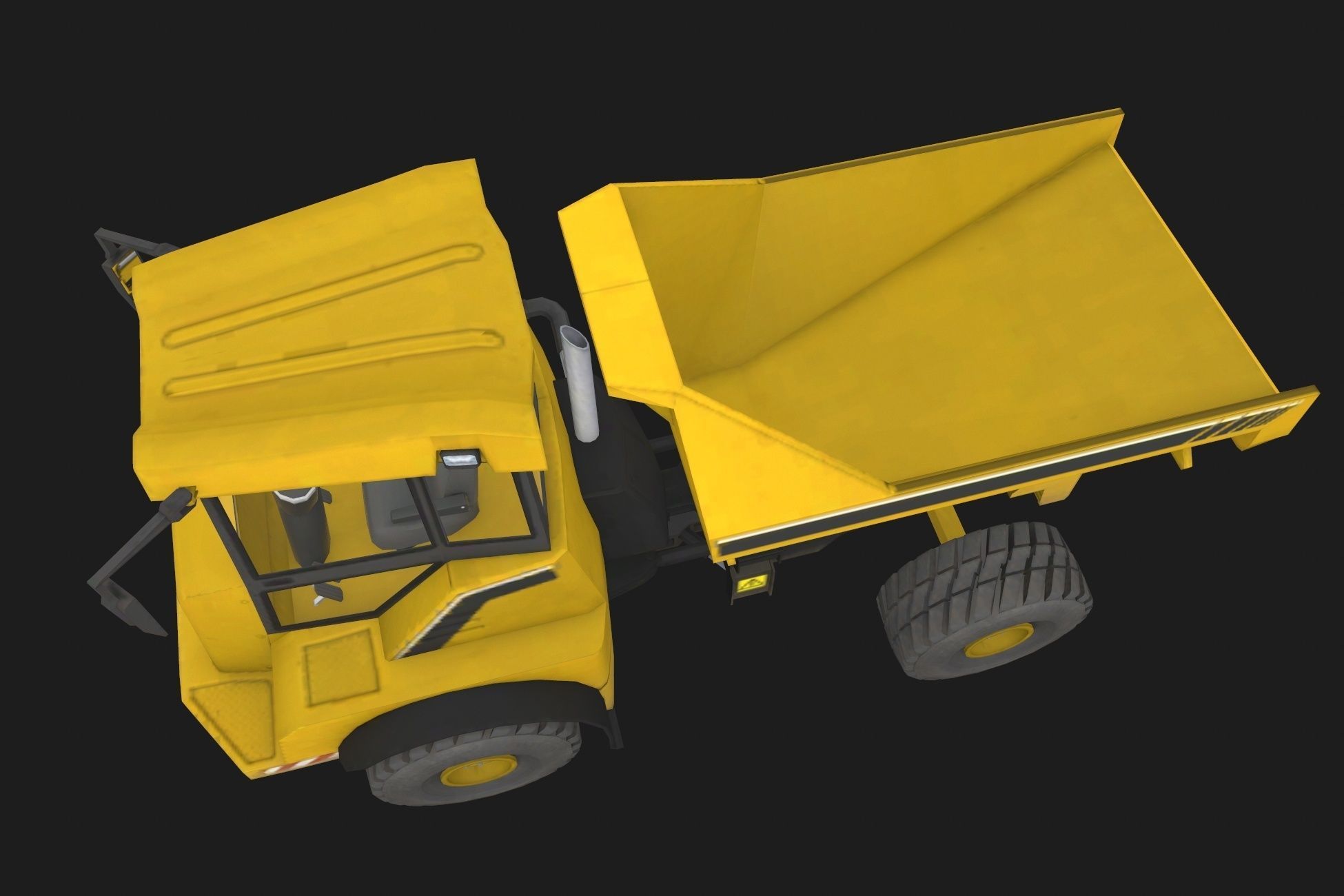Truck Low-poly 3D model_4