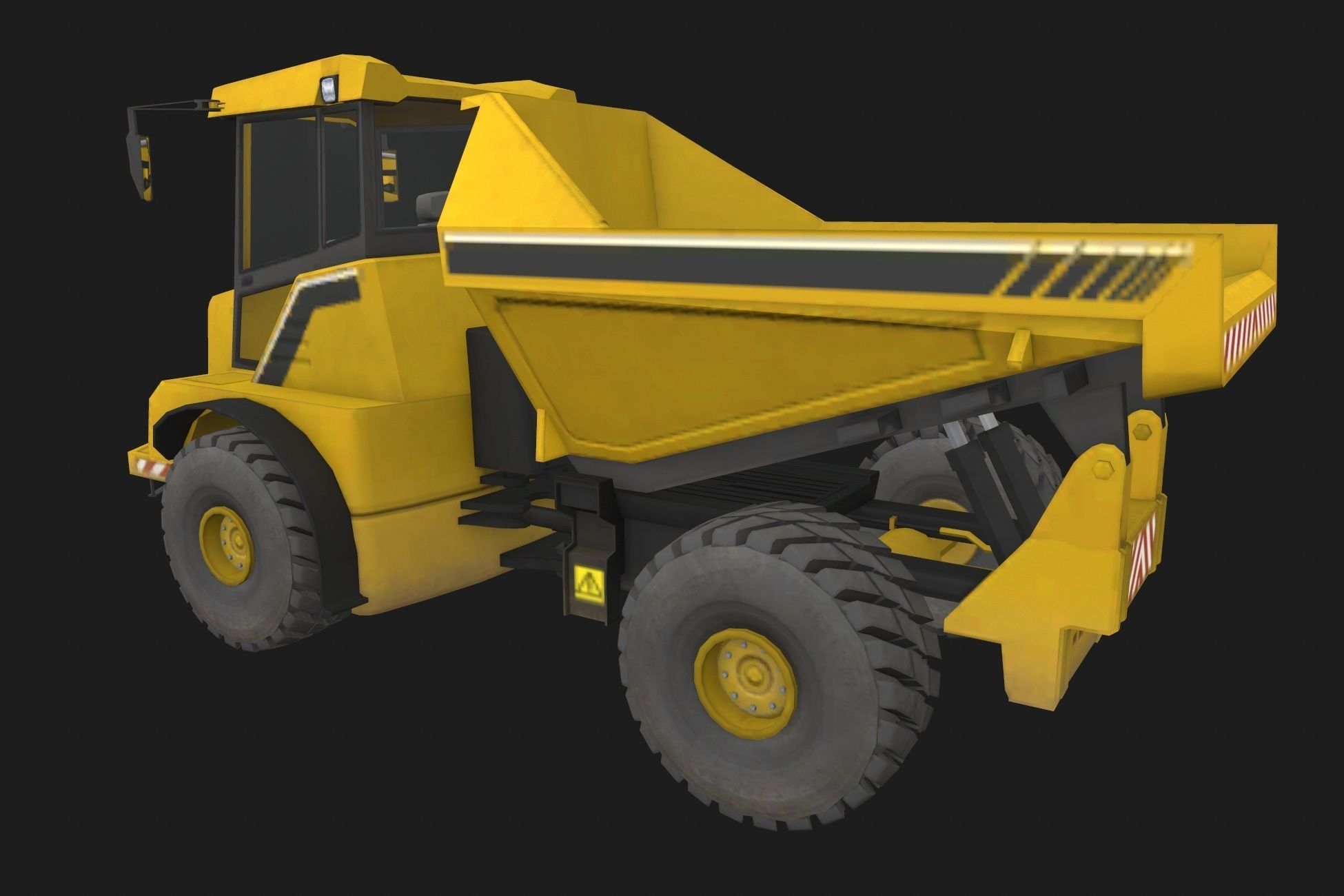 Truck Low-poly 3D model_5