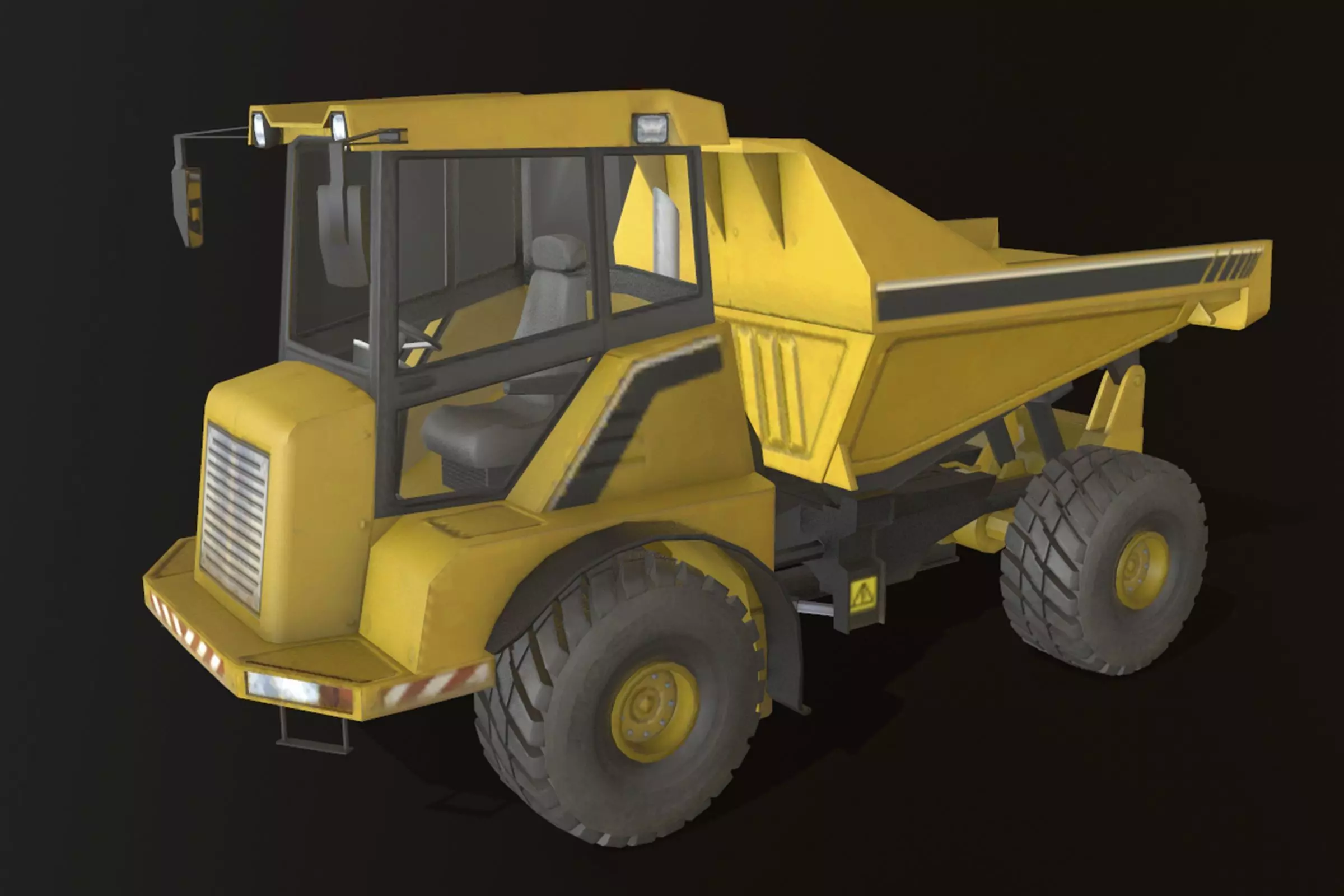 Truck Low-poly 3D model_0