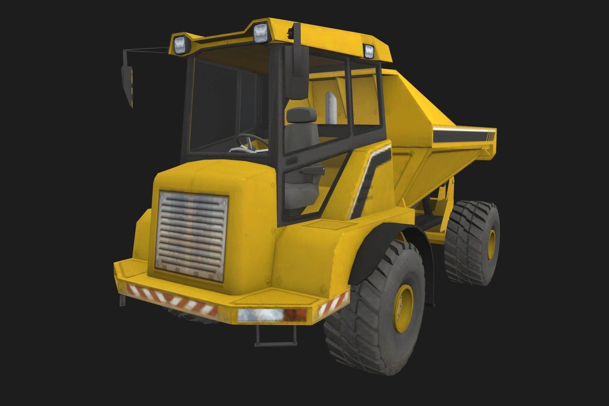 Truck Low-poly 3D model_1