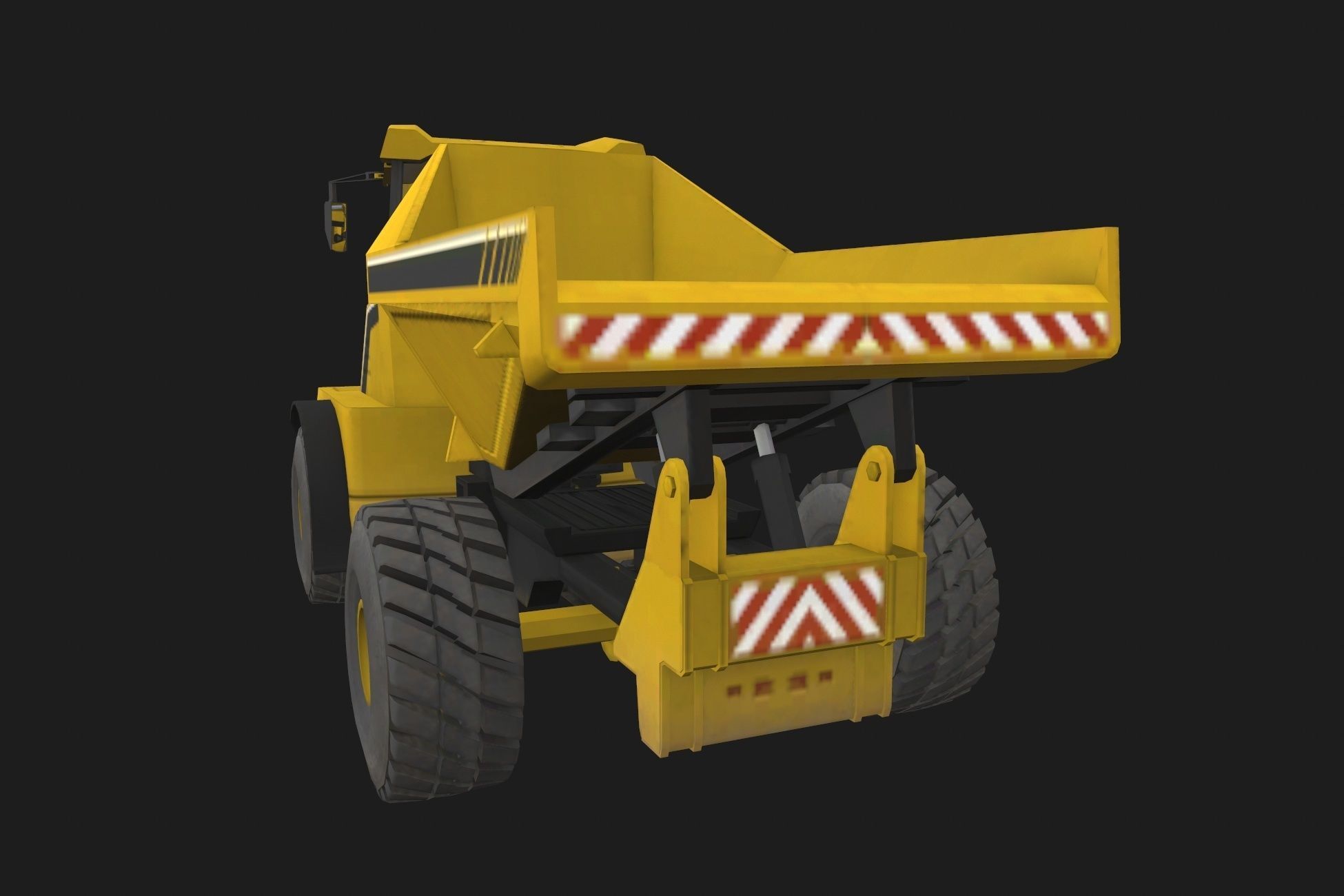 Truck Low-poly 3D model_6