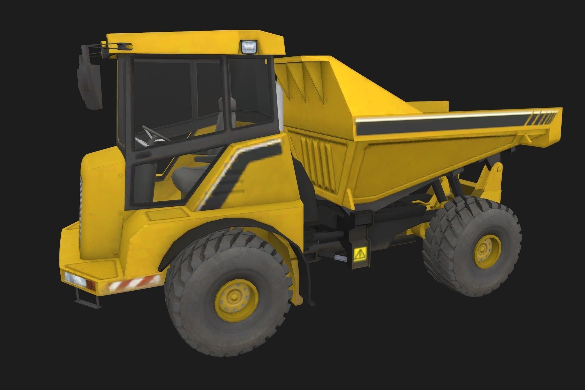 Truck Low-poly 3D model_2