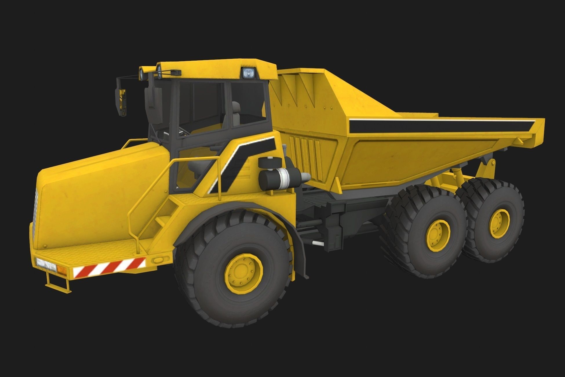 Truck M Low-poly 3D model_2