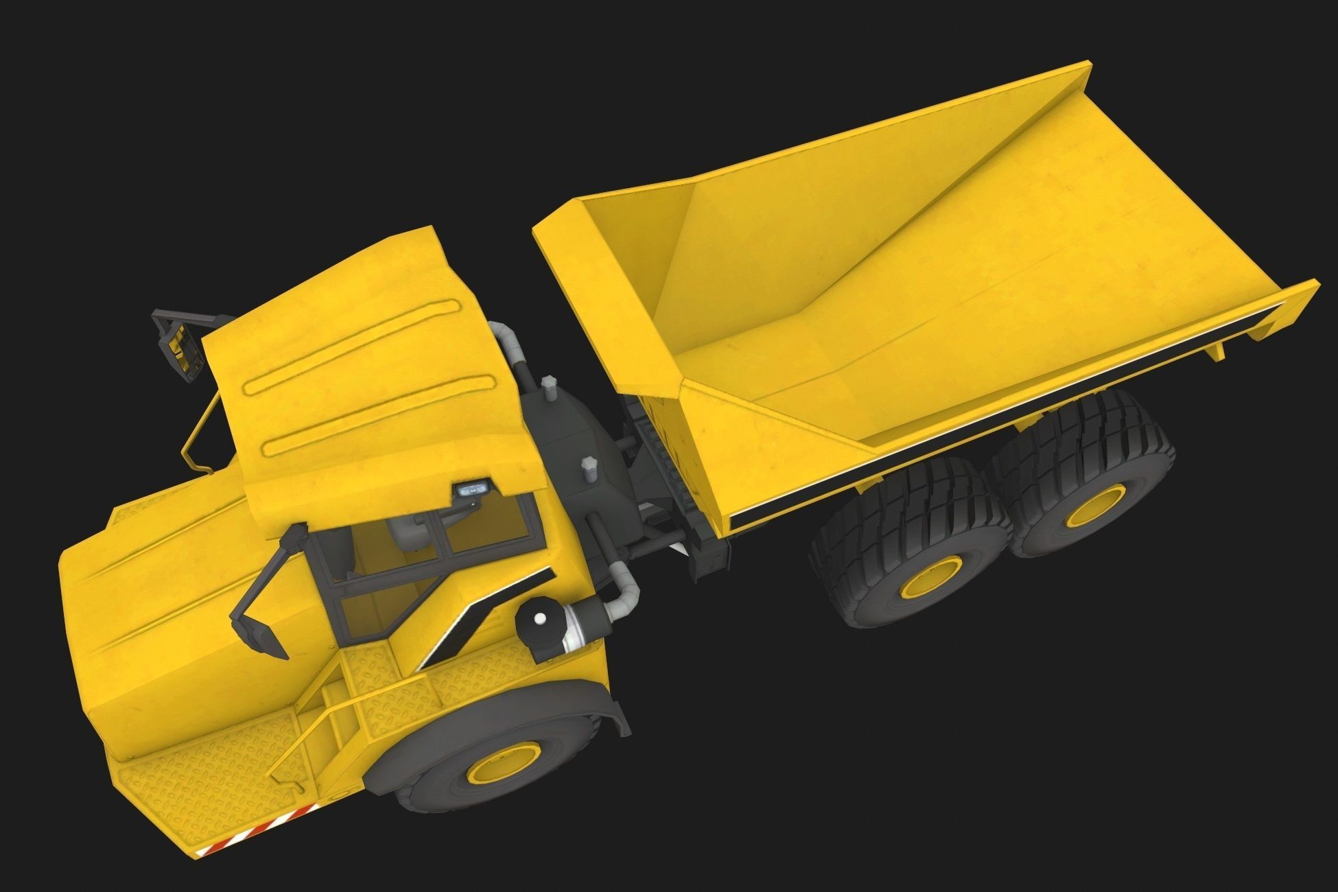 Truck M Low-poly 3D model_4