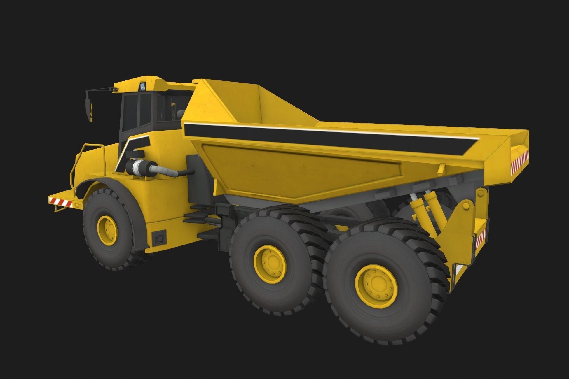 Truck M Low-poly 3D model_5