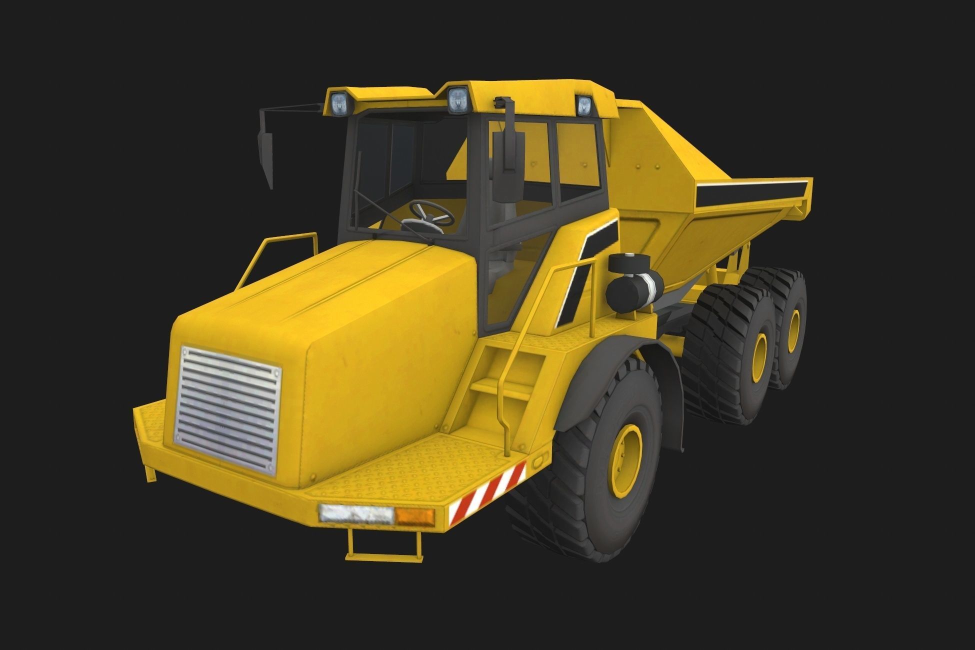 Truck M Low-poly 3D model_1