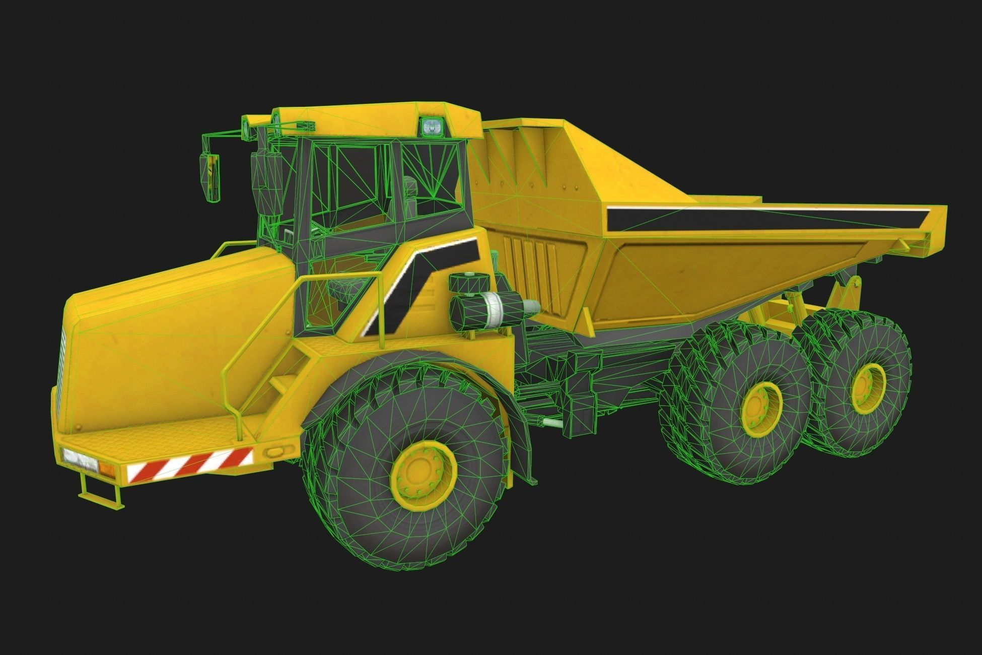 Truck M Low-poly 3D model_3