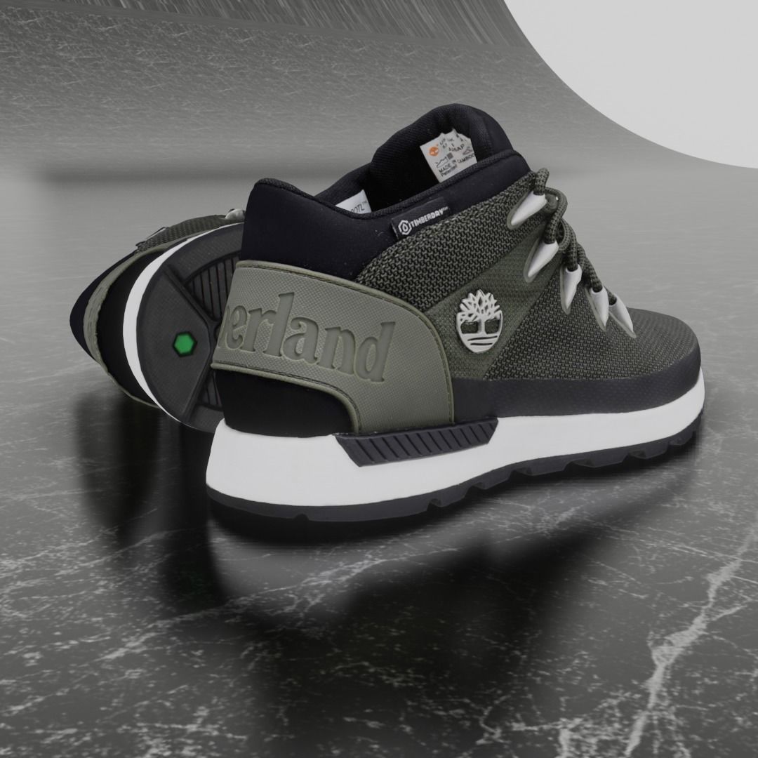 Timberland 3D Shoes - Green Low-poly 3D model_8