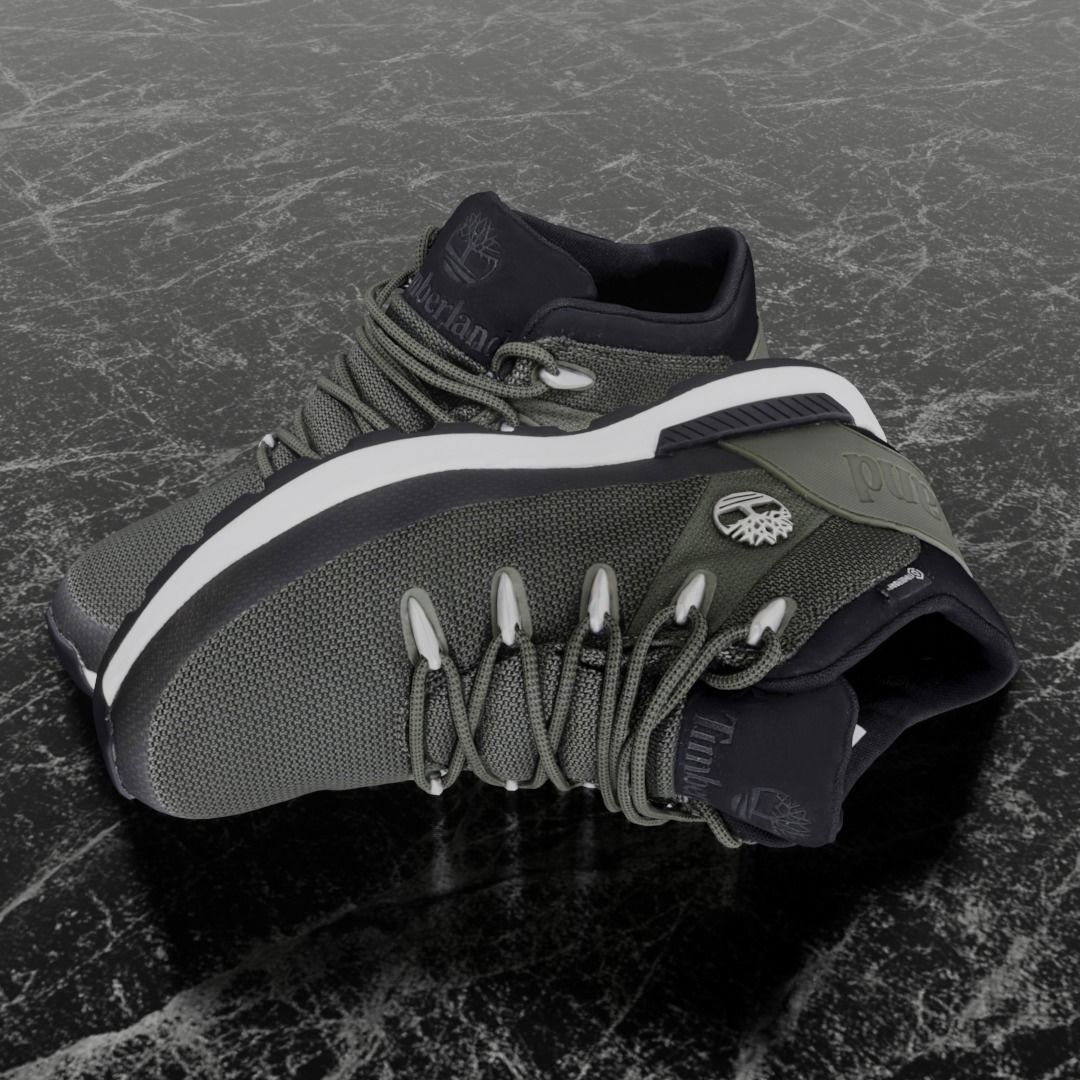 Timberland 3D Shoes - Green Low-poly 3D model_2