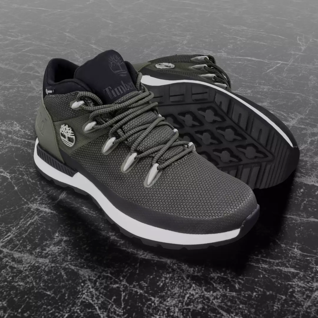 Timberland 3D Shoes - Green Low-poly 3D model_0