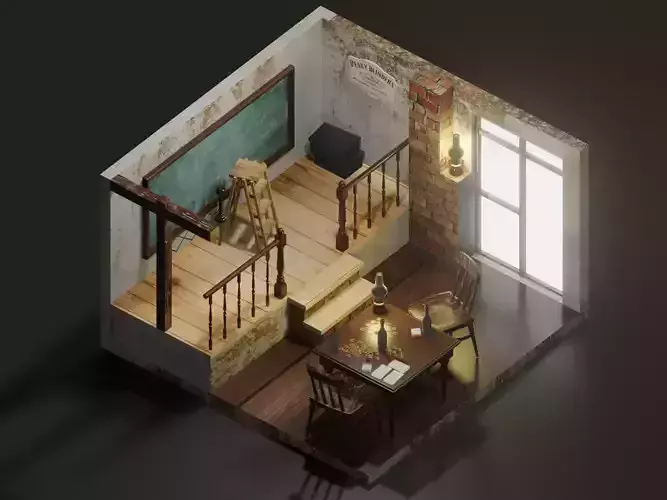 Isometric Peaky Blinders Decor Design