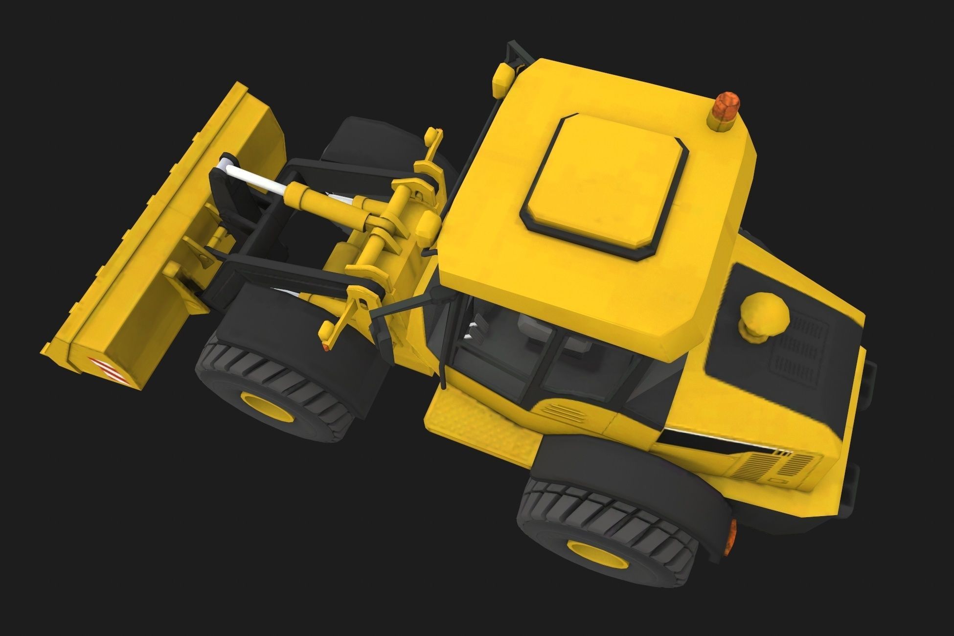 Wheel Loader Low-poly 3D model_5