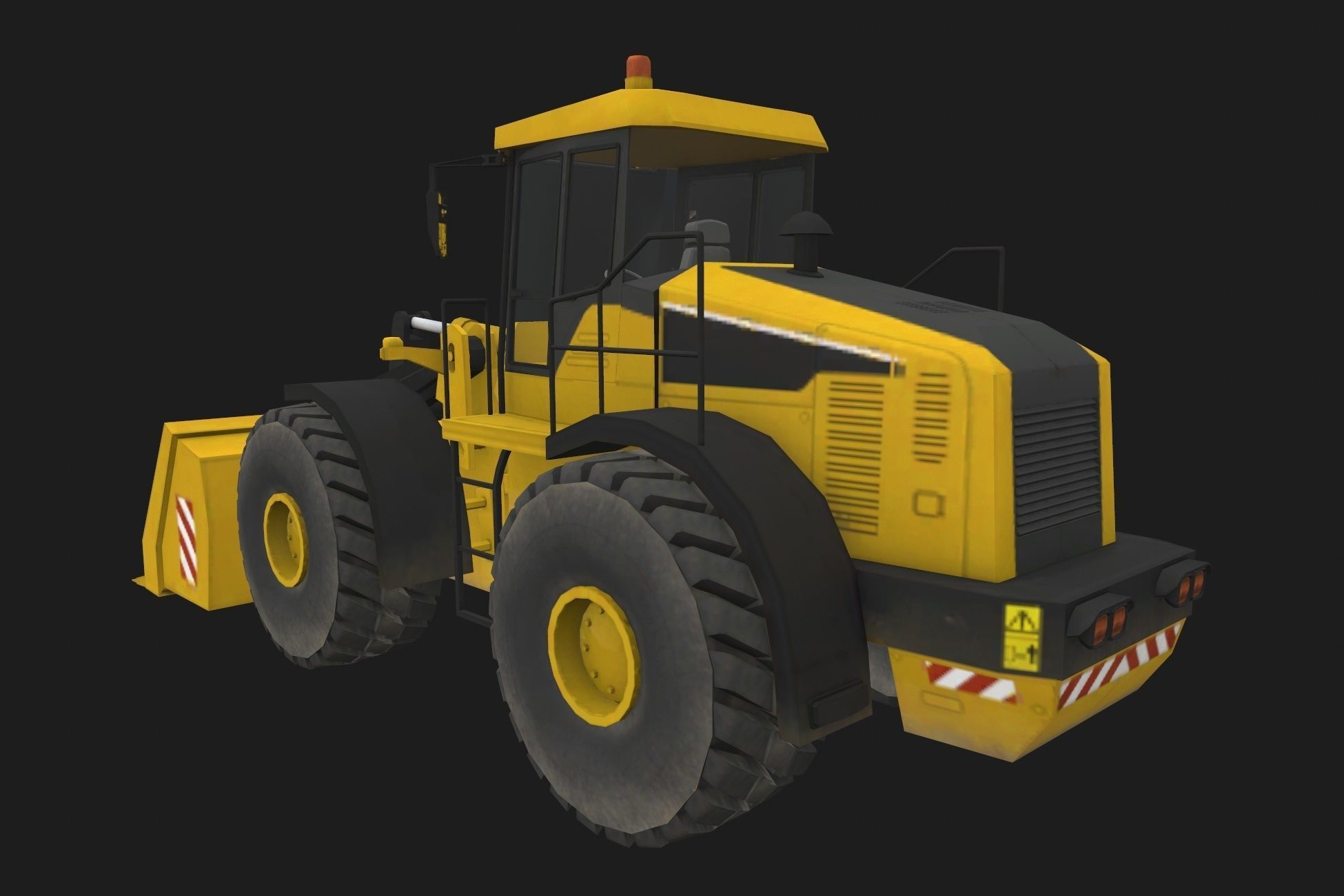 Wheel Loader M Low-poly 3D model_6