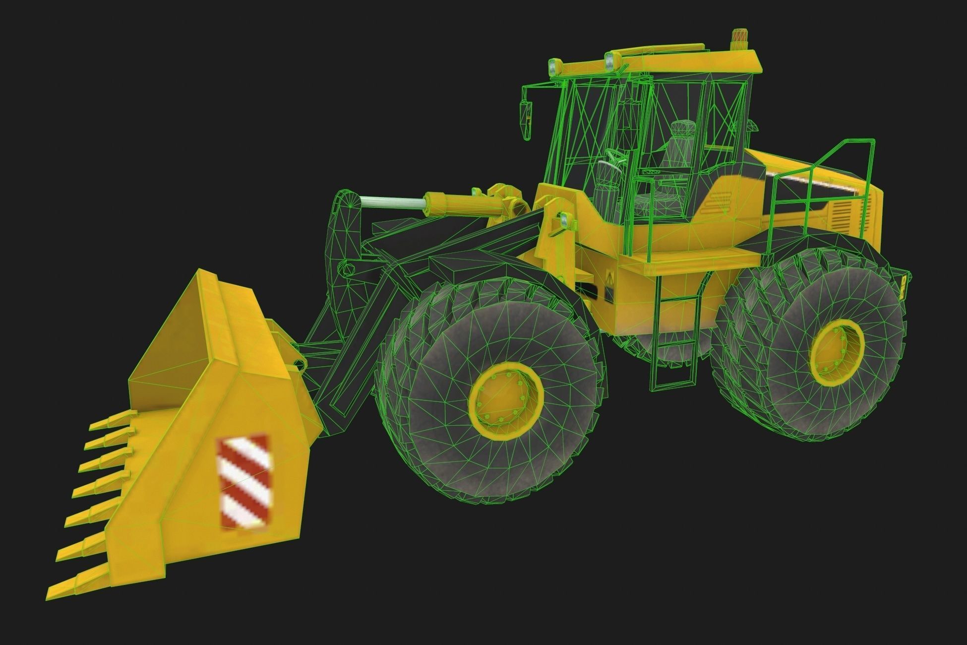 Wheel Loader M Low-poly 3D model_3