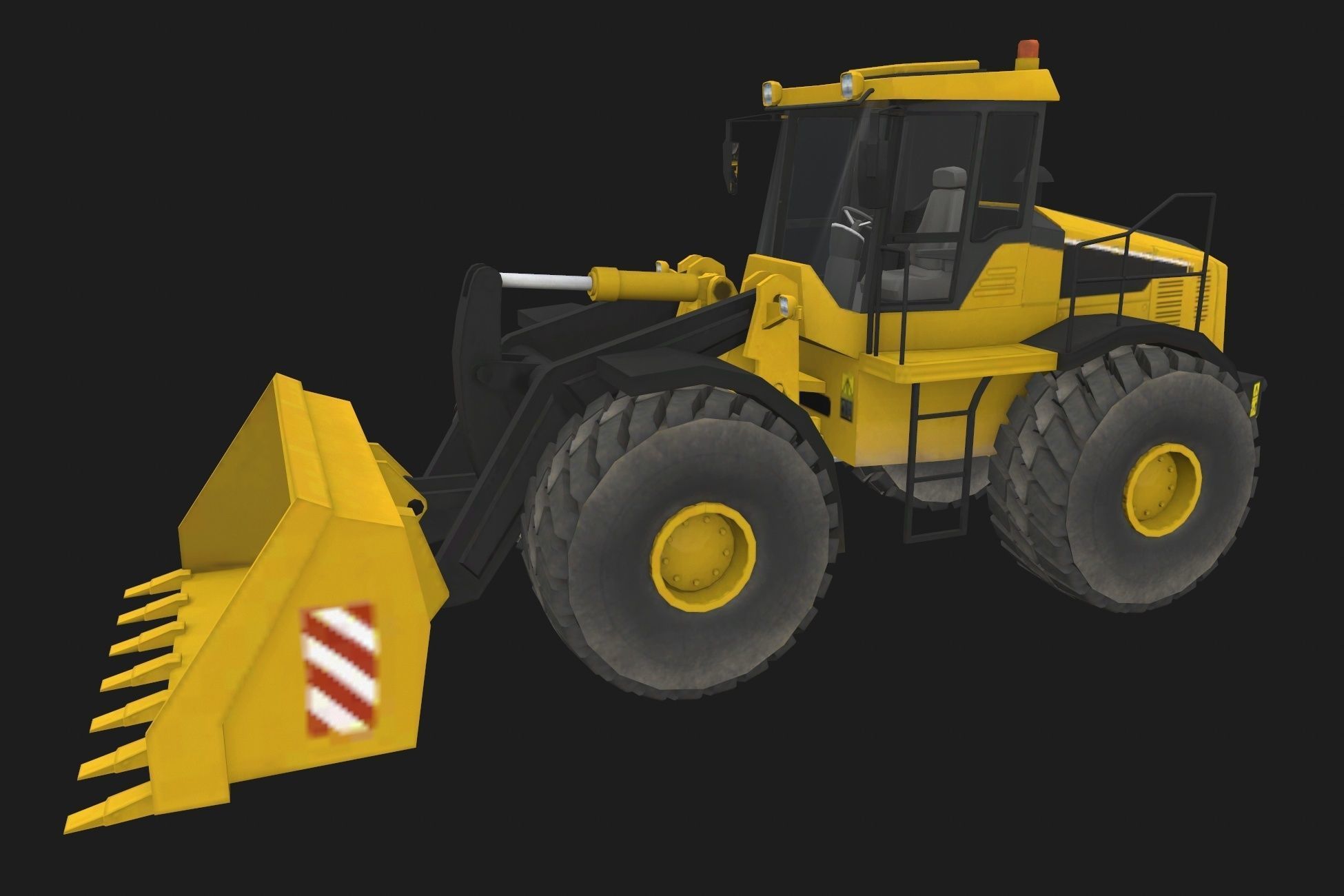 Wheel Loader M Low-poly 3D model_2