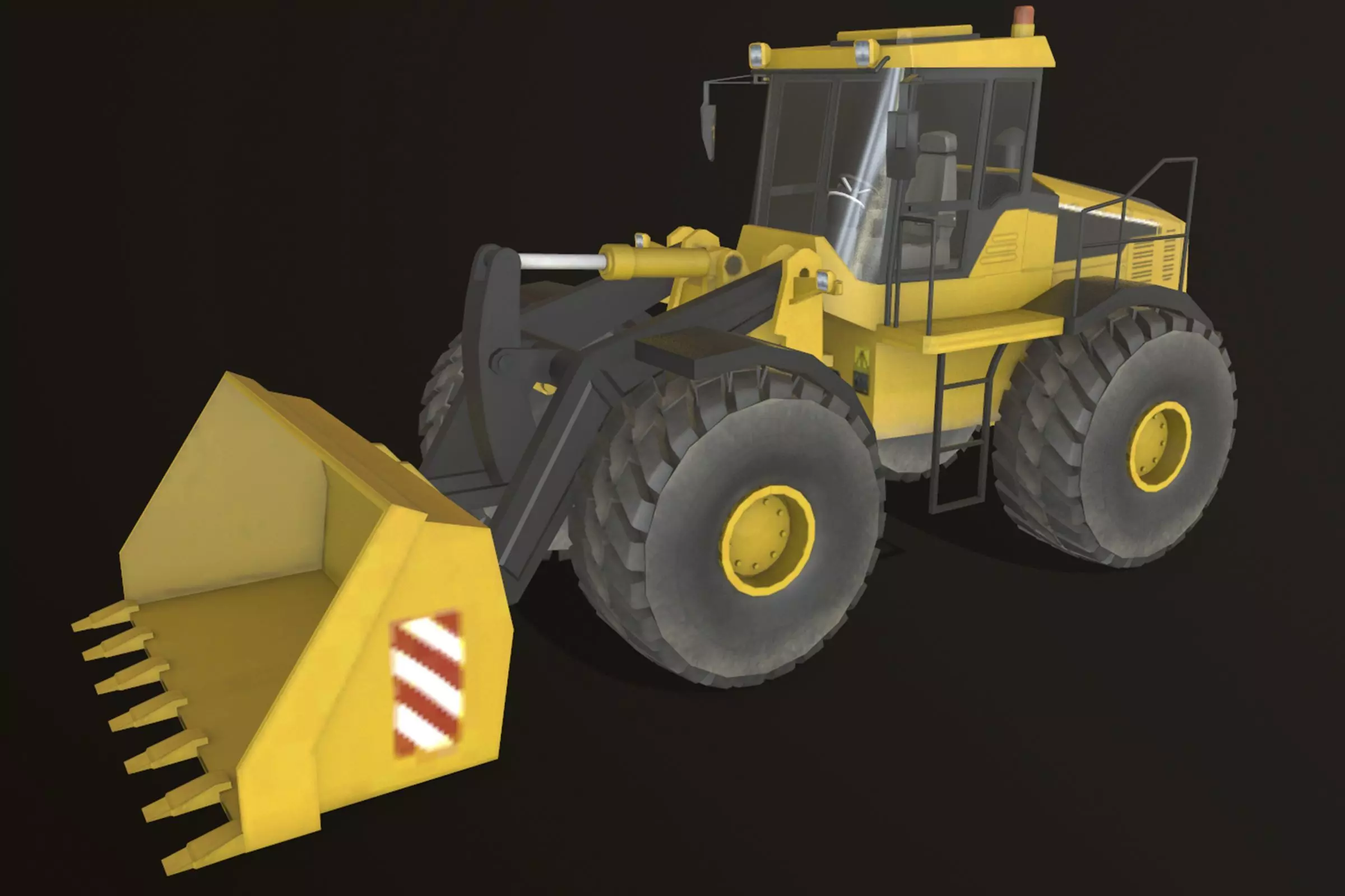 Wheel Loader M Low-poly 3D model_0