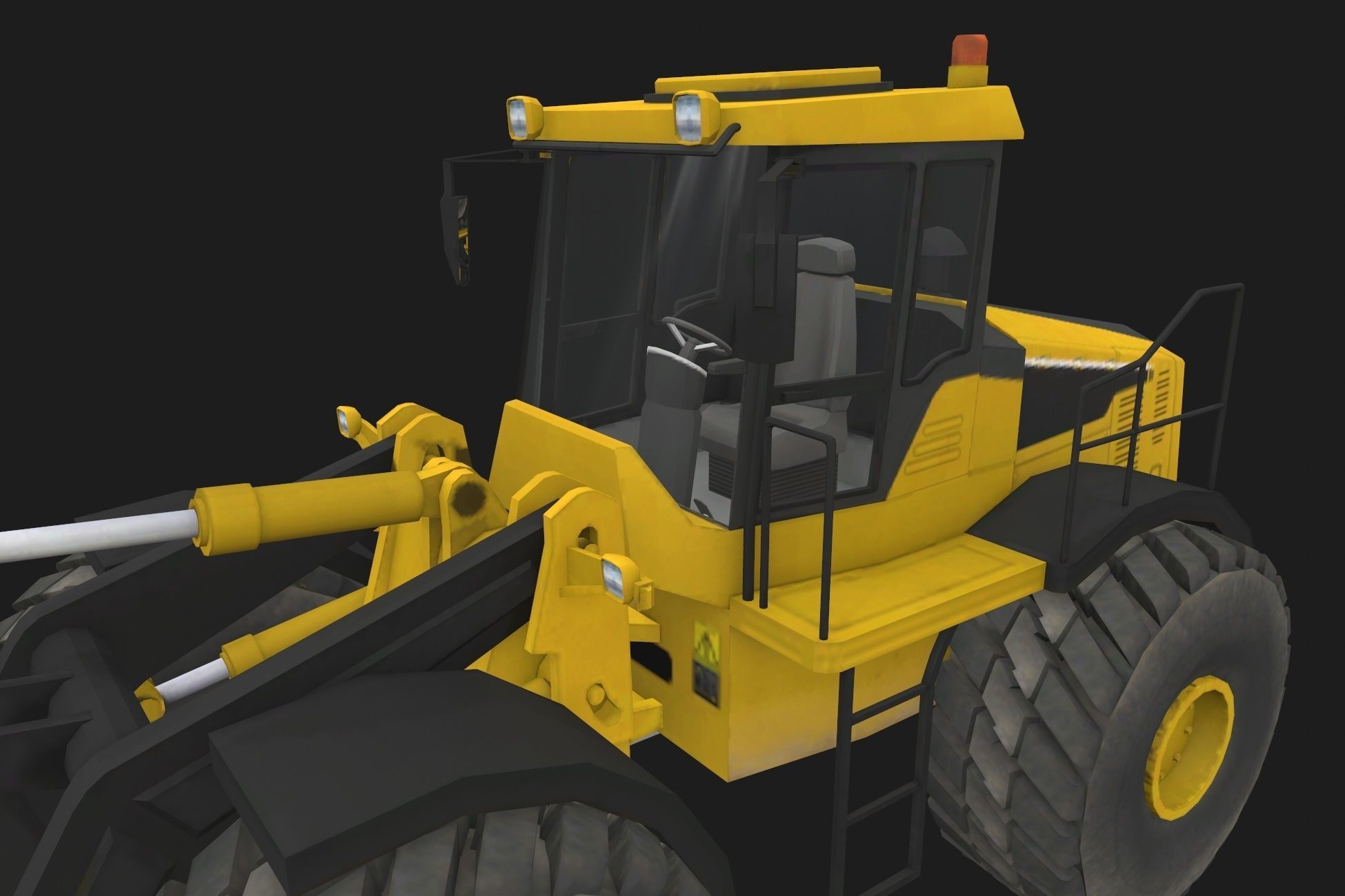 Wheel Loader M Low-poly 3D model_4