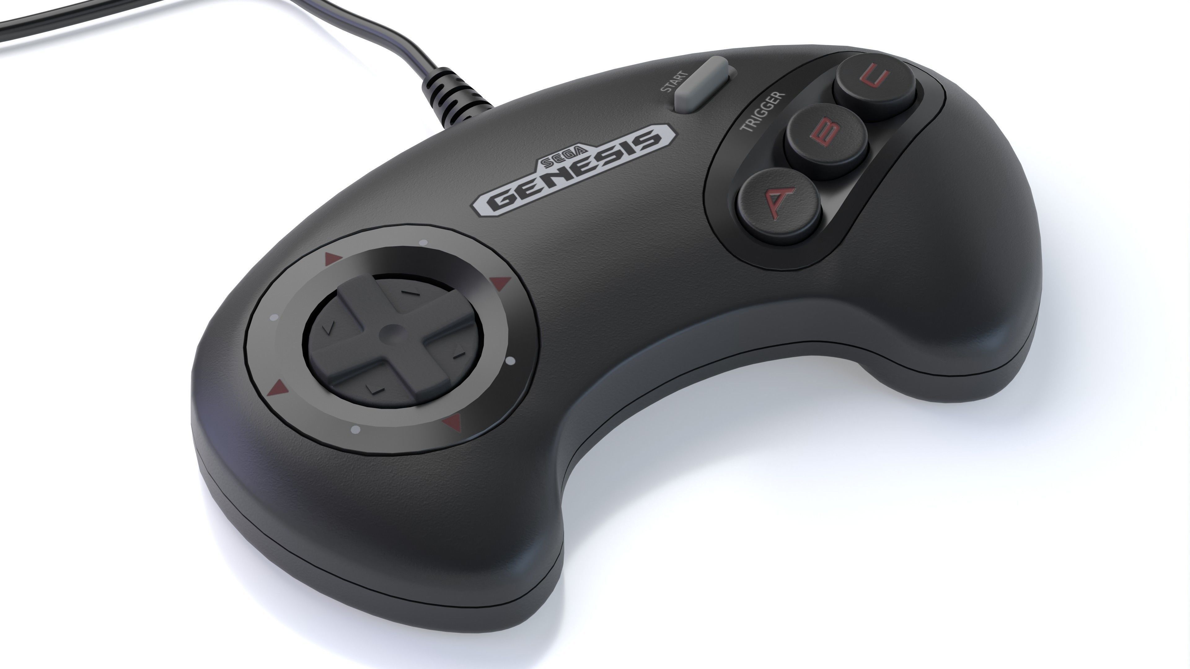 Sega Mega Drive Genesis Low-poly 3D model_14