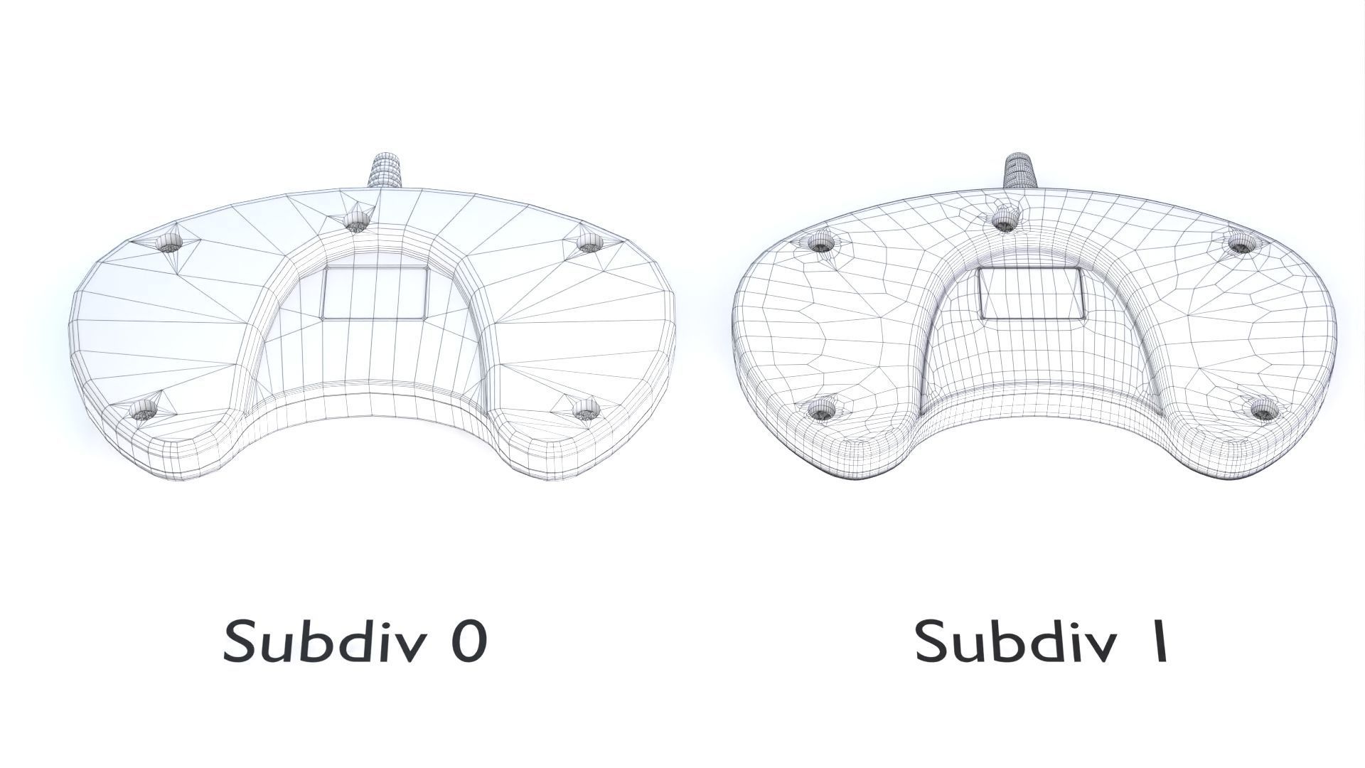 Sega Mega Drive Genesis Low-poly 3D model_24